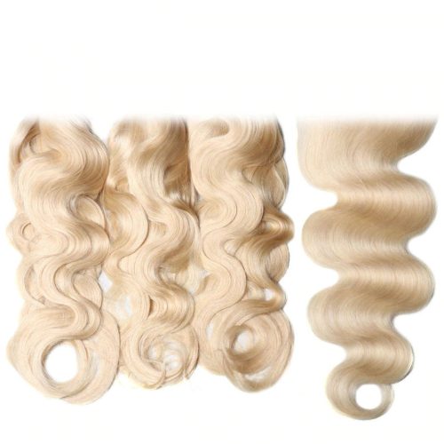 613 blonde body wave hair with closure 2