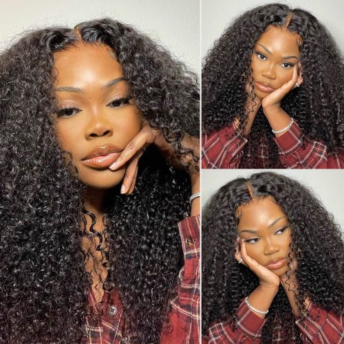 Kinky Curly Wig Human Hair Curly Human Hair Wig Lace Front Human Hair Wigs T Part 63210485 b3d7 4ea7 8be6 e63e7f00b7f3