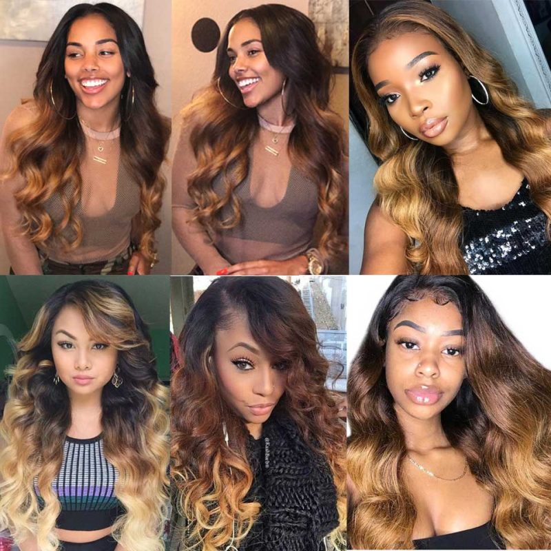 Ombre Body Wave Bundles Brazilian Hair Weave Bundles Honey Blonde Human Hair 3 4 Bundles Remy