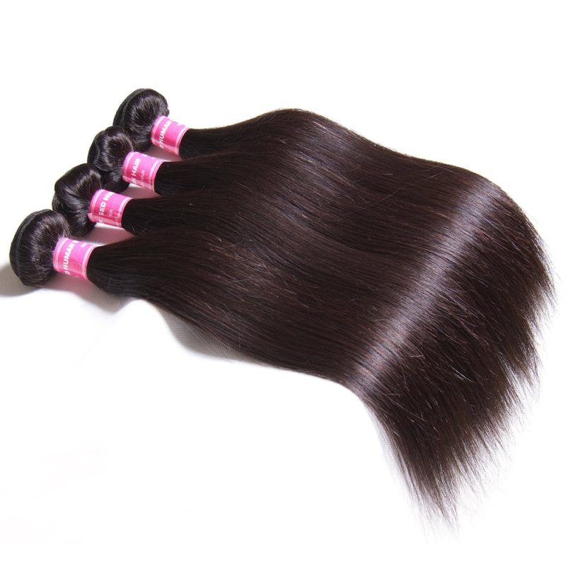 brazilian straight hair 4 buddles with laceclosure 2