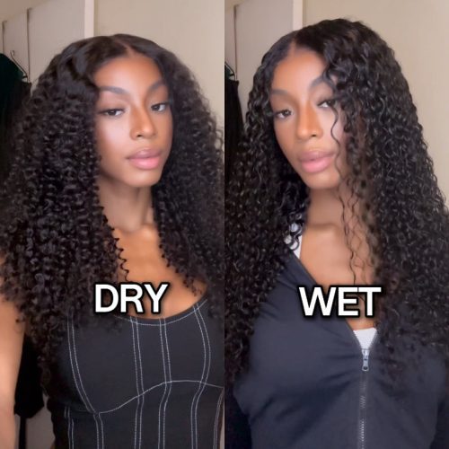 jerry curly lace wig wet and dry