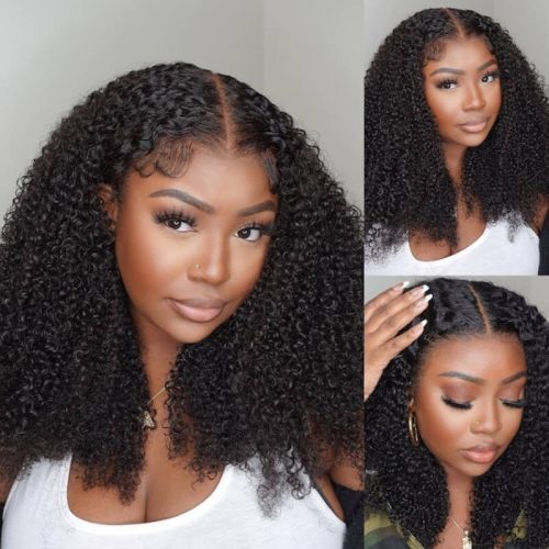 kinky curly lae wig