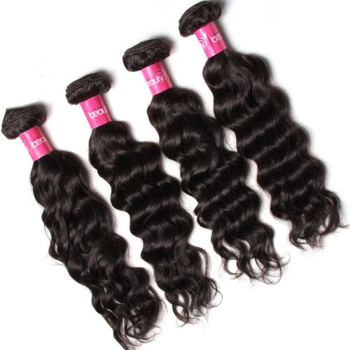 natural wave hair 3 bundles with lace frontal