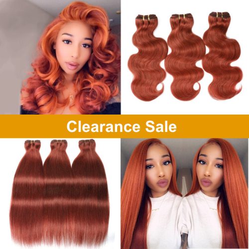 sunber Auburn Brown human hair weave 33 straight body wave hair bundles 3pcs clearance sale