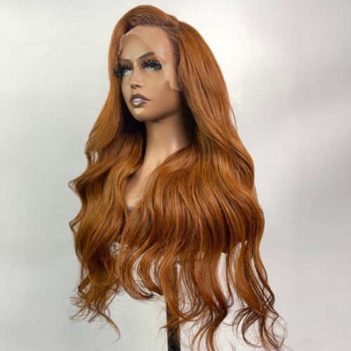 sunber hair ginger brown lace frontal wig body wave human hair wigs left front show 00c334c7 2360 4b2d b98b 2a84bd3eb9b9