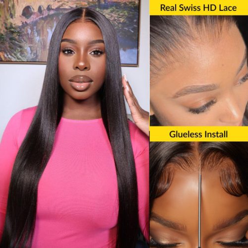 yaki straight 5x5 HD lace wig